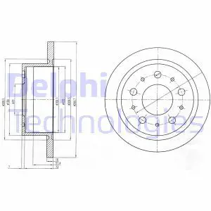 Тормозной диск задний DELPHI BG4062