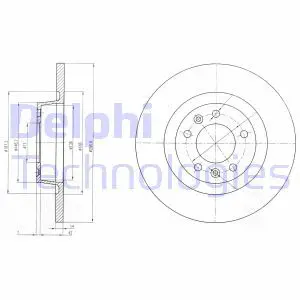 Тормозной диск задний DELPHI BG4085