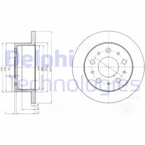 Тормозной диск задний DELPHI BG4099
