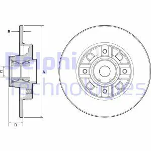 Тормозной диск задний DELPHI BG9116RS