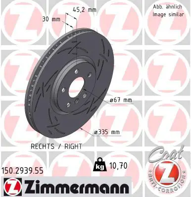 Тормозной диск ZIMMERMANN 150.2939.55