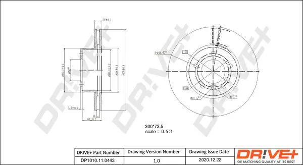 Тормозной диск Dr!ve+ DP1010.11.0443
