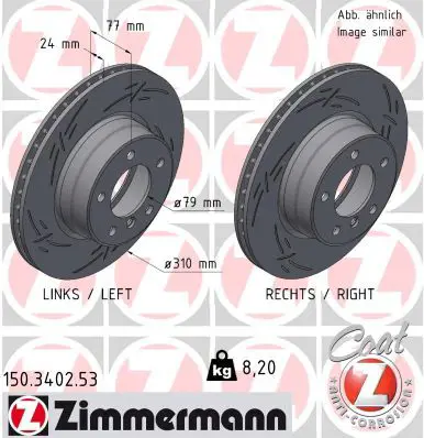 Тормозной диск ZIMMERMANN 150.3402.53