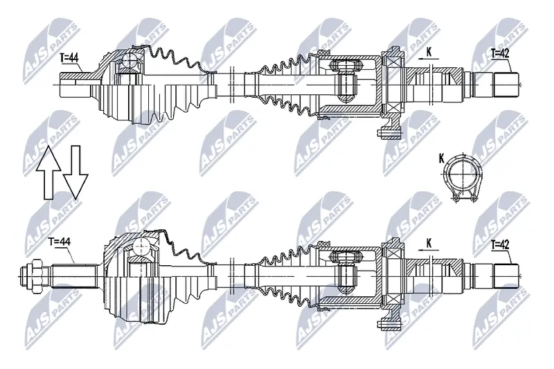 Приводной вал NTY NPW-VW-179