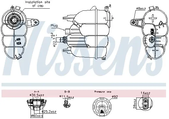 Расширительный бачок, охлаждающая жидкость NISSENS 996323