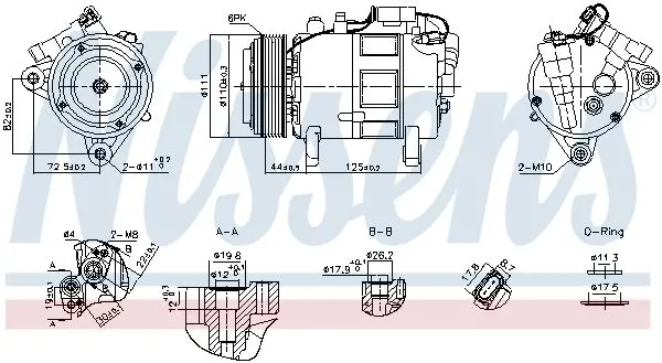 Компрессор, кондиционер NISSENS 891148