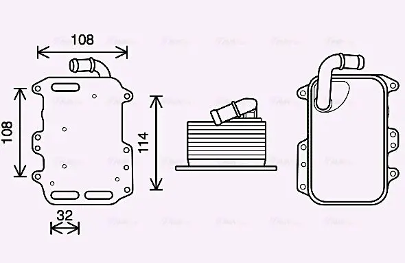 Масляный радиатор, моторное масло AVA QUALITY COOLING AI3405