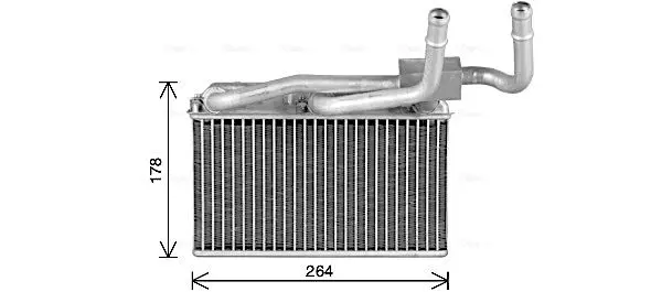 Теплообменник, отопление салона AVA QUALITY COOLING BW6600