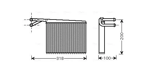 Теплообменник, отопление салона AVA QUALITY COOLING MSA6372