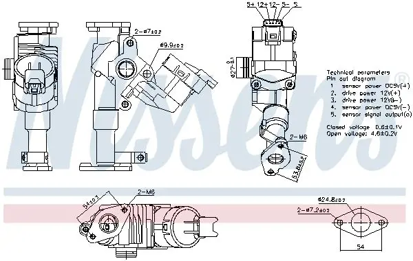 Клапан EGR NISSENS 98423