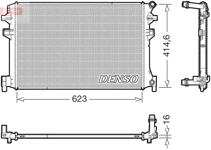 Радиатор, система охлаждения двигателя DENSO DRM02048