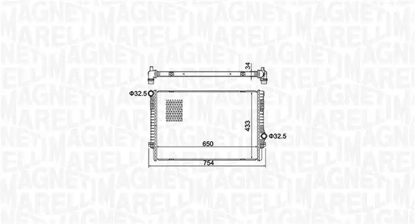 Радиатор, система охлаждения двигателя MAGNETI MARELLI 350213156200