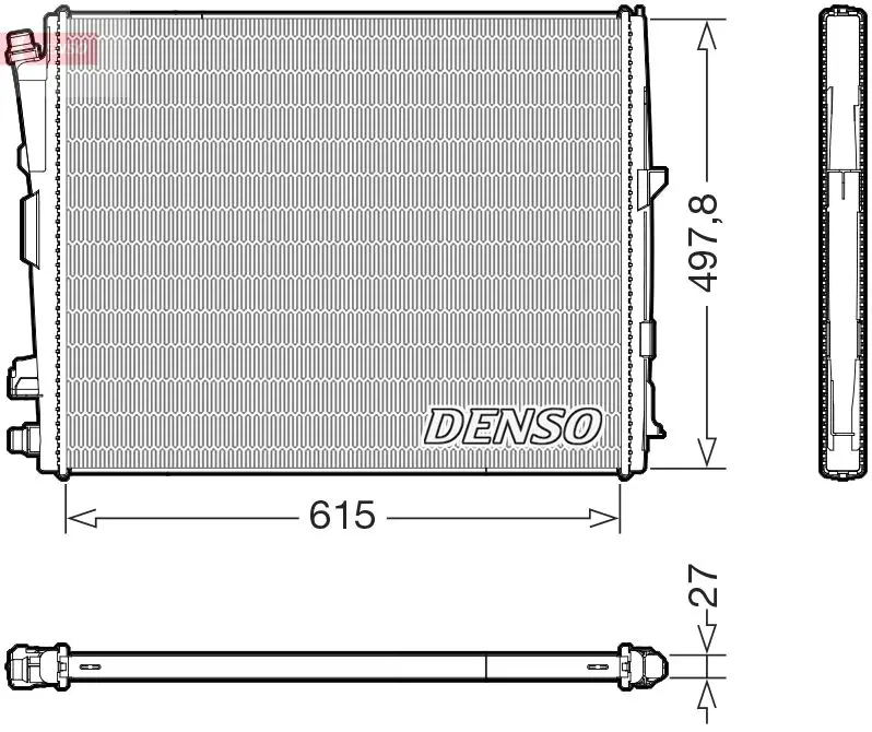 Радиатор, система охлаждения двигателя DENSO DRM05123