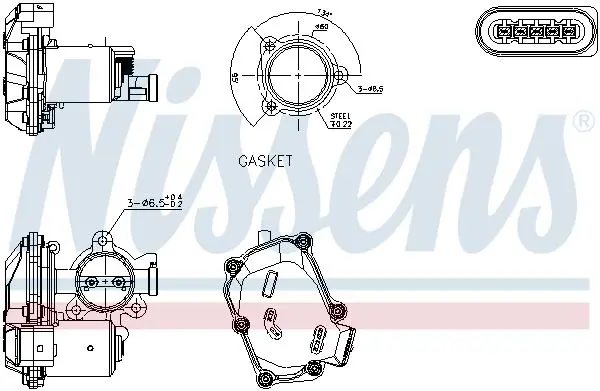 Клапан EGR NISSENS 98419