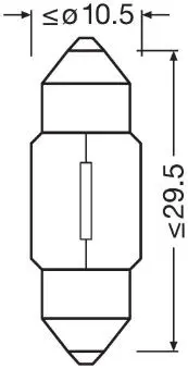 Лампа, контрольная лампа закрытия дверей OSRAM 6438