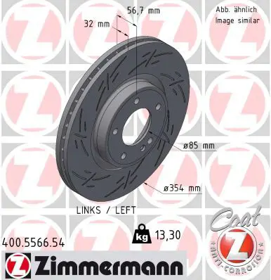 Тормозной диск ZIMMERMANN 400.5566.54