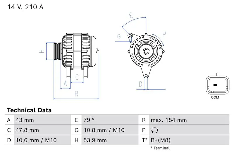 Генератор BOSCH 0 986 085 570