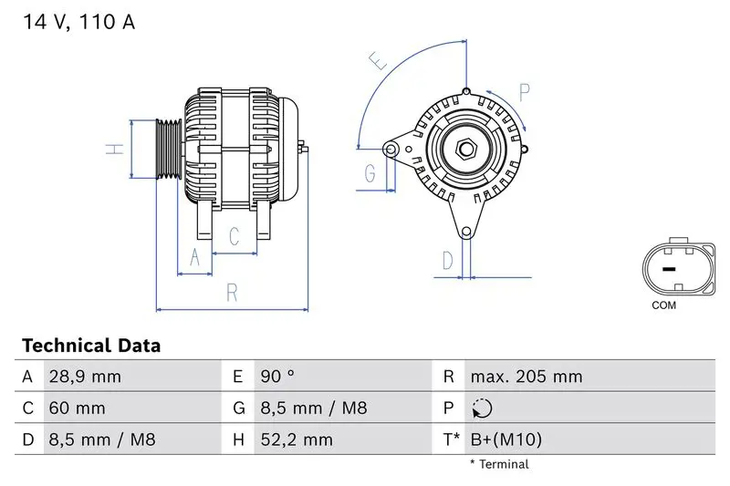 Генератор BOSCH 0 986 085 920