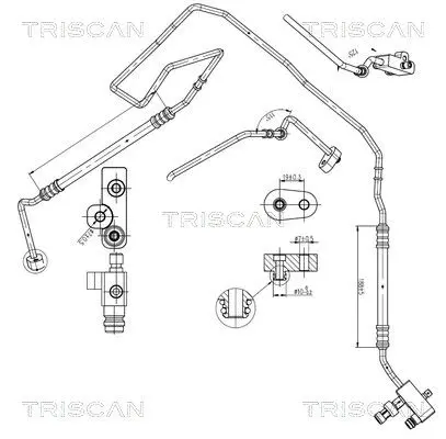 Шланг высокого/низкого давления, кондиционер TRISCAN 9010 28085