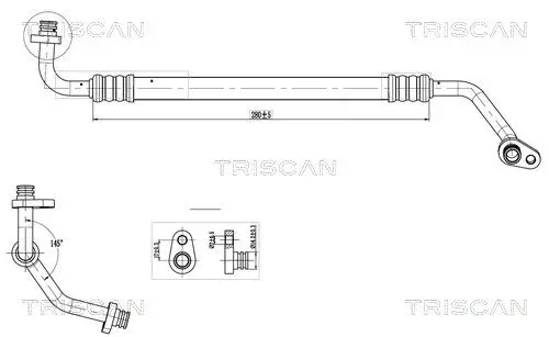 Шланг высокого/низкого давления, кондиционер TRISCAN 9010 28004