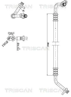 Шланг высокого/низкого давления, кондиционер TRISCAN 9010 28032
