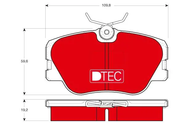 Тормозные колодки передние TRW GDB818DTE