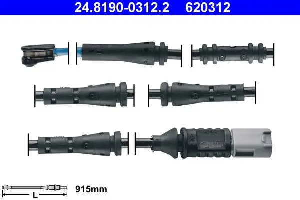 Датчик износа тормозных колодок задний ATE 24.8190-0312.2
