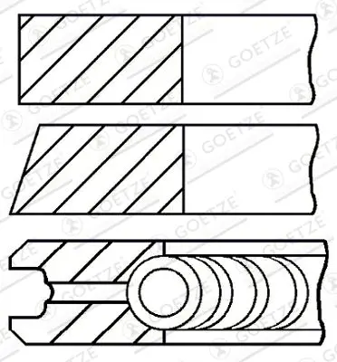 Комплект поршневых колец GOETZE ENGINE 08-435700-00