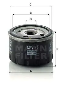 Масляный фильтр MANN-FILTER MW 75