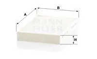 Салонный фильтр MANN-FILTER CU 22 016