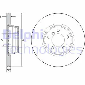 Тормозной диск передний вентилируемый DELPHI BG4458C