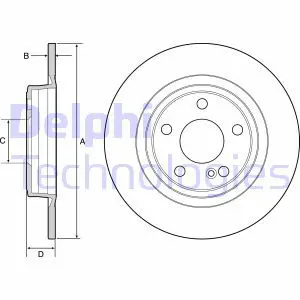 Тормозной диск задний DELPHI BG4558C