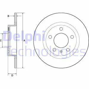 Тормозной диск задний DELPHI BG4675