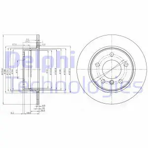 Тормозной диск задний DELPHI BG3948C