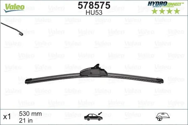 Щётка стеклоочистителя бескаркасная VALEO 578575