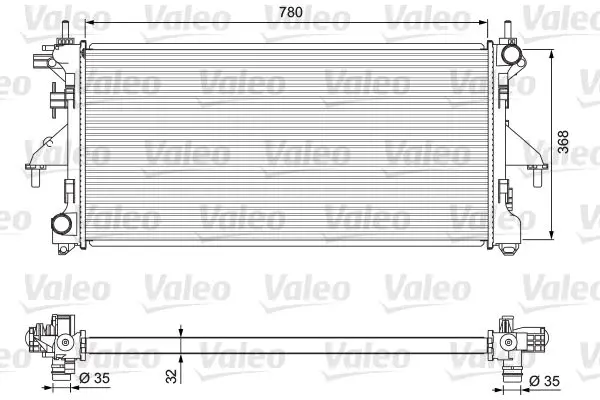Радиатор охлаждения двигателя VALEO 701727
