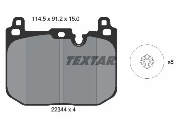 Тормозные колодки передние TEXTAR 2234401