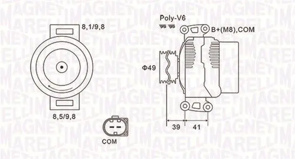 Генератор MAGNETI MARELLI 063731953010