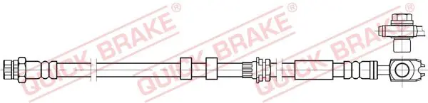 Тормозной шланг эластичный левый передний QUICK BRAKE 59.801X