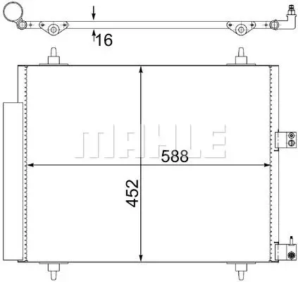 Конденсатор, радиатор кондиционера MAHLE AC 515 000S