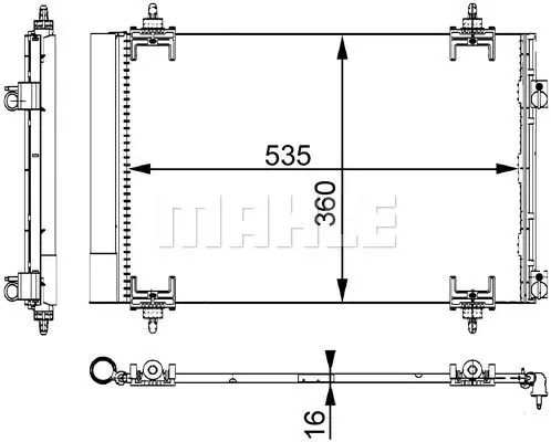 Конденсатор, радиатор кондиционера MAHLE AC 667 000S