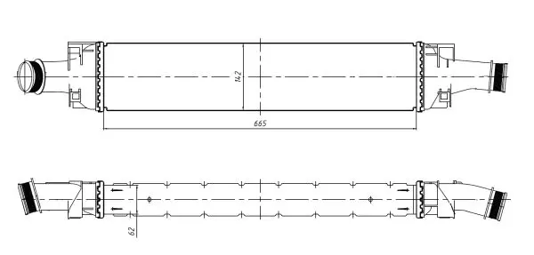 Радиатор интеркулера NRF 309046