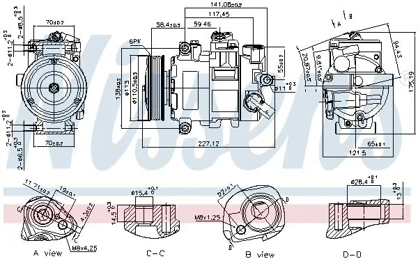 Компрессор кондиционера NISSENS 890757