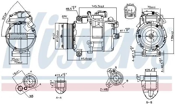 Компрессор кондиционера NISSENS 890012