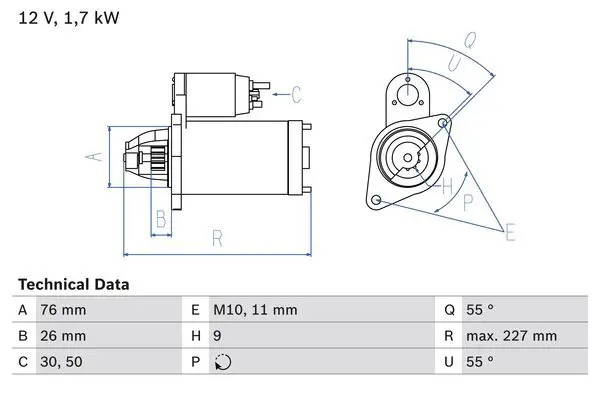 Стартер BOSCH 0 986 023 940