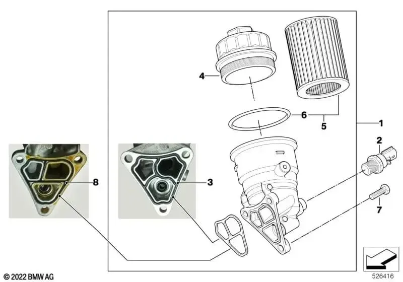 Масляный фильтр с Aluminiumdeckel BMW 11427563522