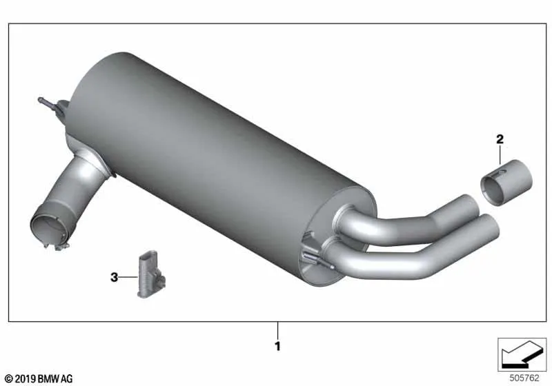 Глушитель M Performance BMW 18302411186