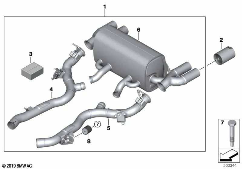 Глушитель M Performance M2 BMW 18302459929