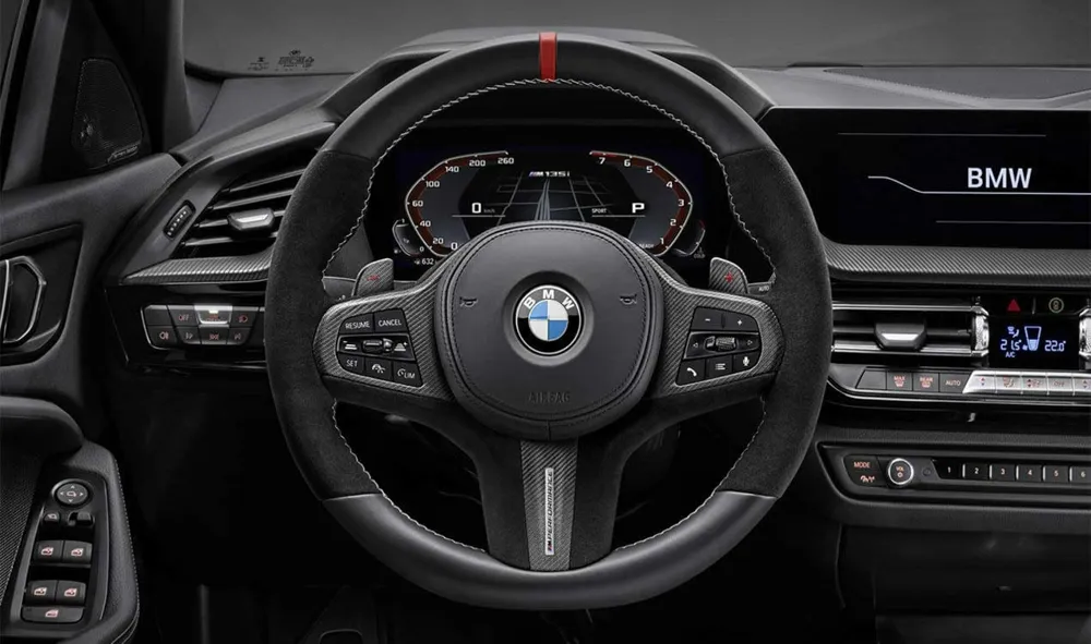 Накладка руля M Performance кожа / карбон 3er M3 4er M4 BMW 32302471441