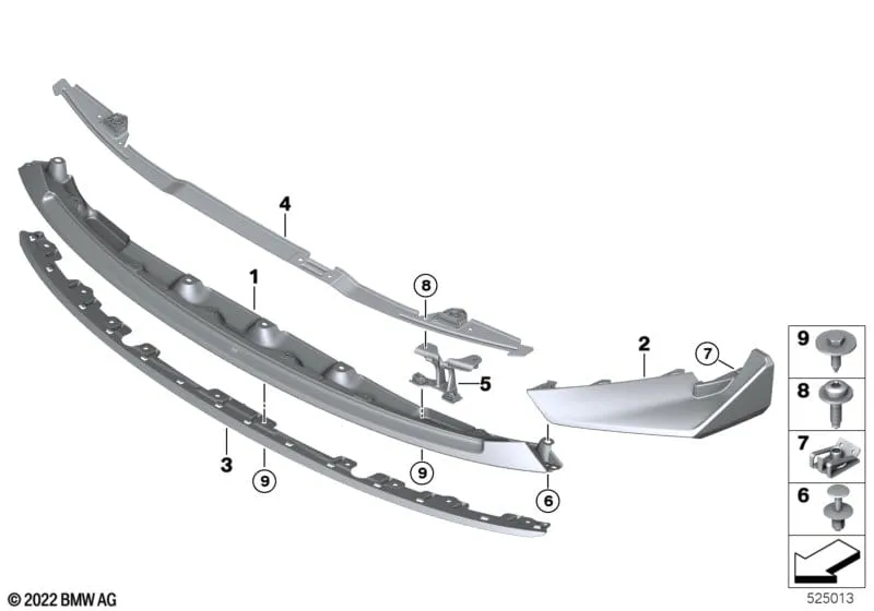 Передний сплиттер левый M3 CS BMW 51117907353